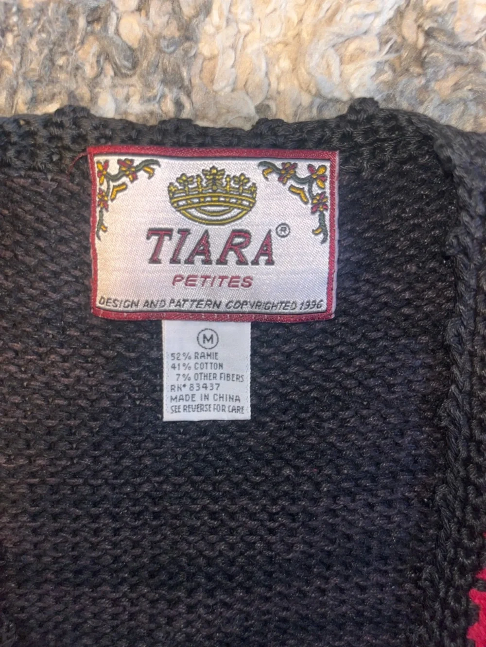 Tiara ugly Christmas Sweater Vest with beaded details woman’s size medium - Picture 2 of 4